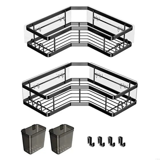 Bathroom & Kitchen Storage Rack - Efficient Stylish Corner Shelf Set