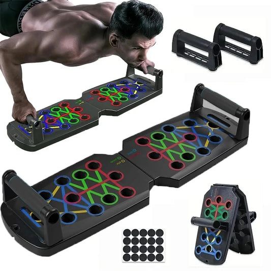 Foldable Push-up Board Set: Portable Fitness for Chest & Back