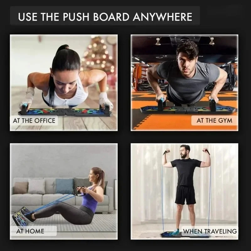 Foldable Push-up Board Set: Portable Fitness for Chest & Back