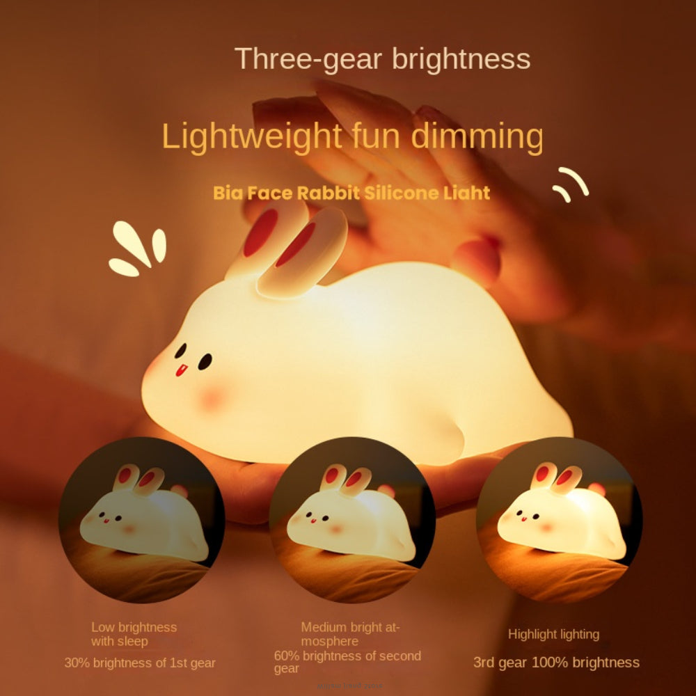 Rabbit Silicone Night Light - Touch Sensor & USB Rechargeable