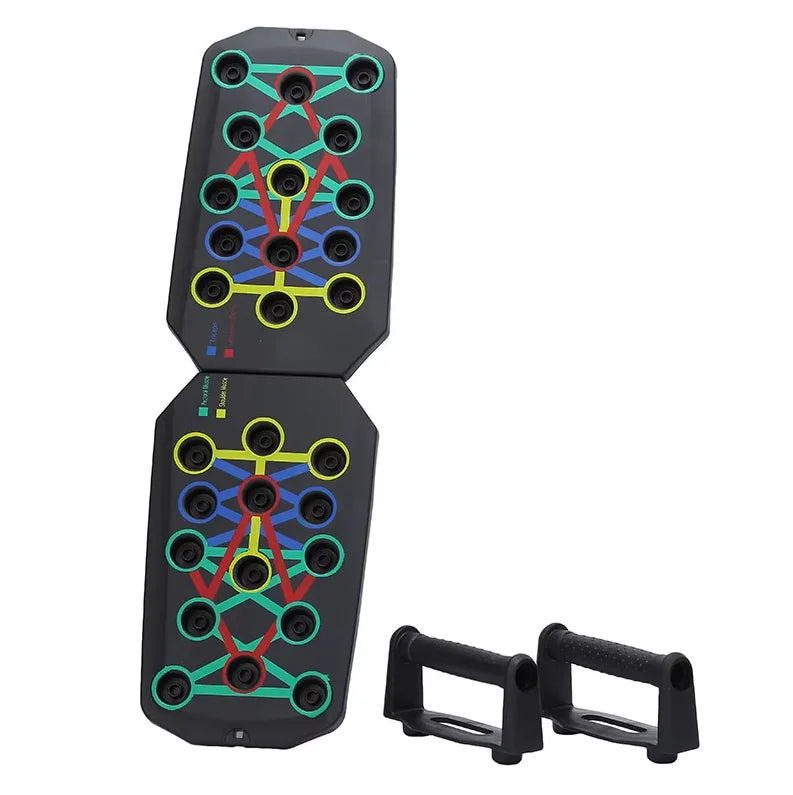 Foldable Push-up Board Set: Portable Fitness for Chest & Back